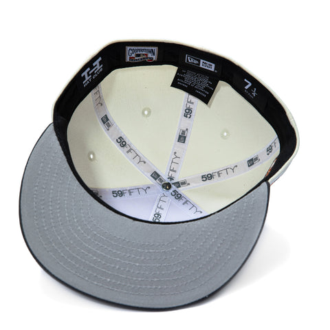 New Era 59Fifty Sepia Brooklyn Dodgers 1942 All Star Game Patch Hat - White, Graphite New Era