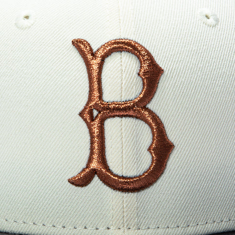 New Era 59Fifty Sepia Brooklyn Dodgers 1942 All Star Game Patch Hat - White, Graphite New Era