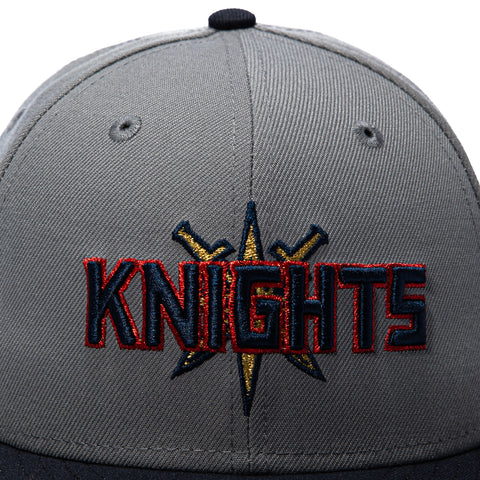 New Era 59Fifty Vegas Golden Knights Inaugural Patch Word Khaki UV Hat - Graphite, Navy New Era