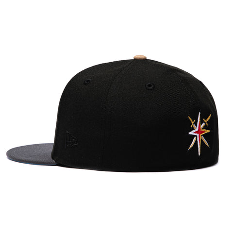 New Era 59Fifty Vegas Golden Knights 2022 All Star Game Patch Light Blue UV Hat - Black, Graphite New Era