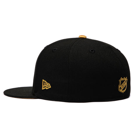 New Era 59Fifty Vegas Golden Knights Sword Cross Patch VGK Gold UV Hat - Black New Era