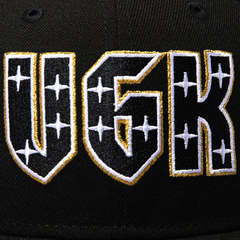 New Era 59Fifty Vegas Golden Knights Sword Cross Patch VGK Gold UV Hat - Black New Era