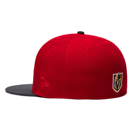 New Era 59Fifty Las Vegas Golden Knights 2023 Stanley Cup Champions Patch VGK Hat - Red, Graphite New Era