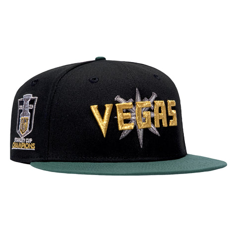 New Era 59Fifty Vegas Golden Knights 2023 Stanley Cup Champions Patch Alternate Hat - Black, Green, Metallic Gold