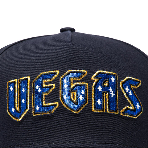 New Era 9Forty A-Frame Las Vegas Golden Knights 2023 Stanley Cup Champions Patch Word Snapback Hat - Navy