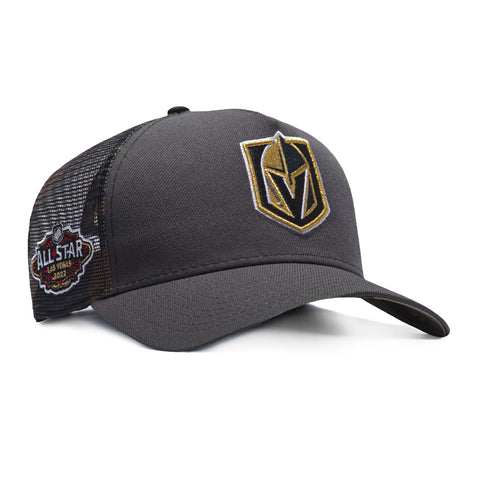 New Era 9Forty A-Frame Vegas Golden Knights 2022 All Star Patch Snapback Trucker Hat - Graphite, Camo