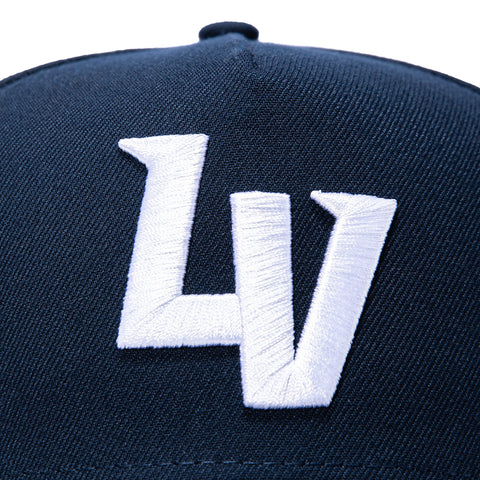 New Era 9Forty A-Frame Las Vegas Aviators Snapback LV Hat - Navy, White New Era