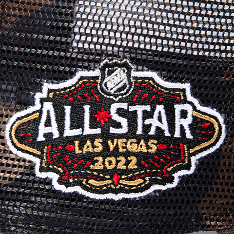 New Era 9Forty A-Frame Vegas Golden Knights 2022 All Star Patch Snapback Trucker Hat - Graphite, Camo New Era