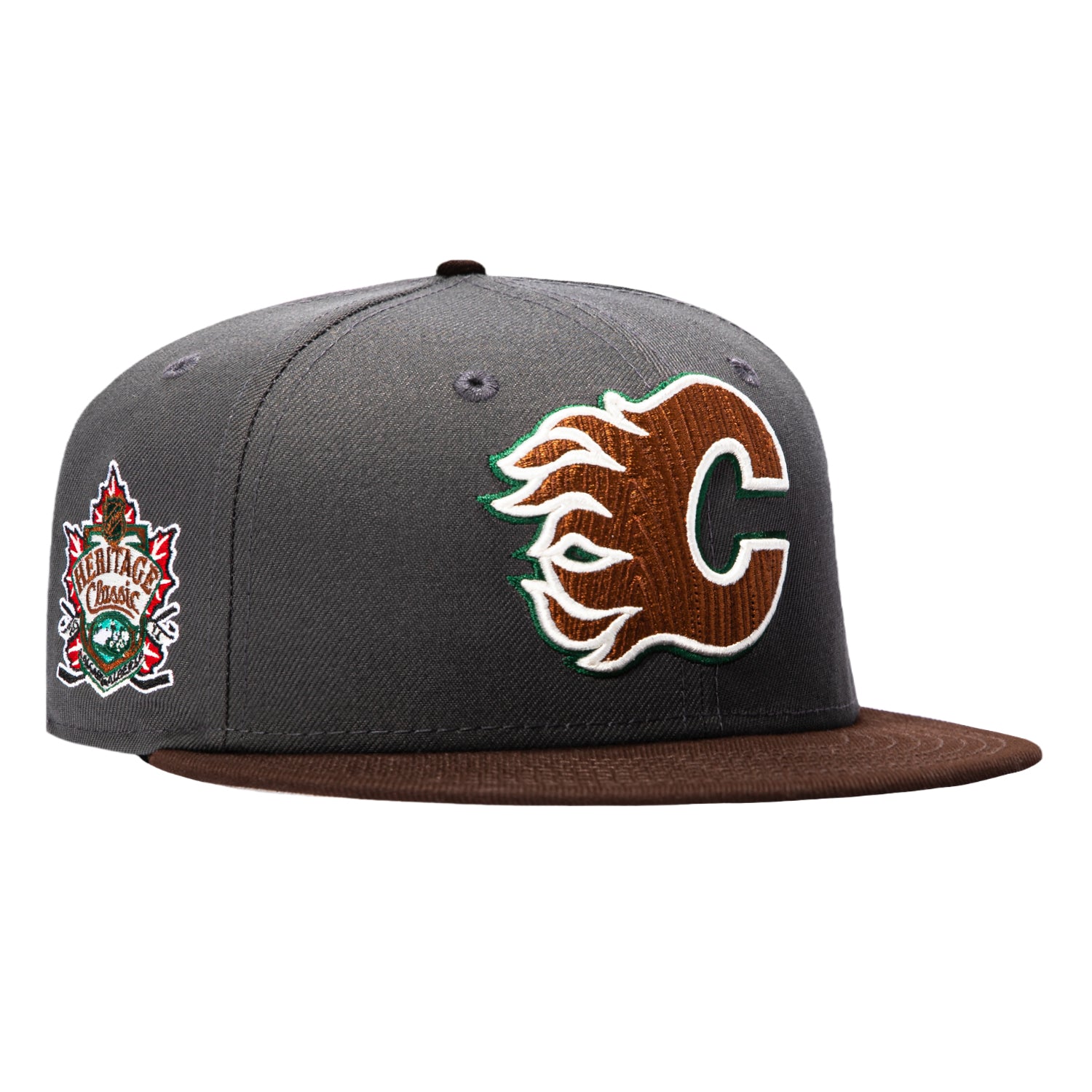 New Era 59Fifty Wood Grain Calgary Flames Heritage Classic Patch
