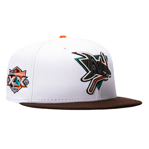 WOOD GRAIN 2TONE SHARKS 20TH 91 WHT/BRN New Era