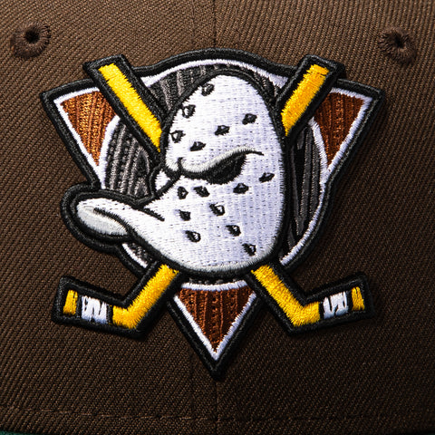 WOOD GRAIN 2TONE DUCKS ASG94 BRN/GRN New Era