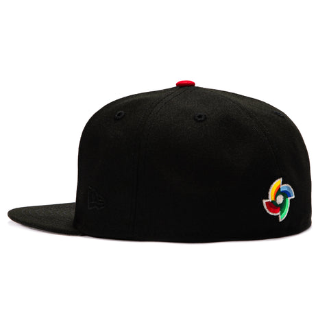 New Era 59Fifty Mexico 2026 World Baseball Classic Mexico Flag Patch Hat - Black New Era