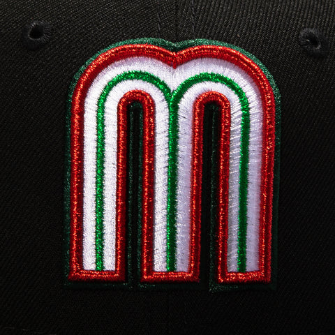 New Era 59Fifty Mexico 2026 World Baseball Classic Mexico Flag Patch Hat - Black New Era