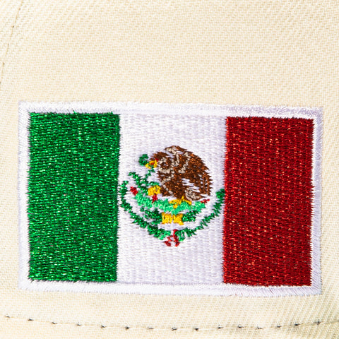 New Era 59Fifty Mexico 2026 World Baseball Classic Mexico Flag Patch Hat - White, Kelly Green New Era
