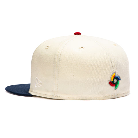 New Era 59Fifty Japan 2026 World Baseball Classic Japan Flag Patch Hat - White, Navy New Era