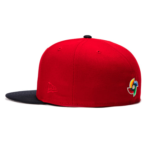 Pre-order New Era 59Fifty USA 2026 World Baseball Classic USA Flag Patch Hat - Red, Navy New Era