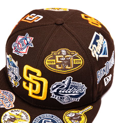 ALL OVER PADRES BRN New Era