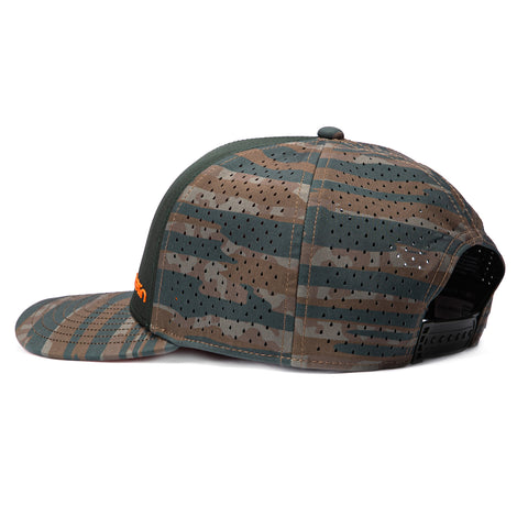Melin Compass Hydro Snapback Hat - Green, Camo Melin