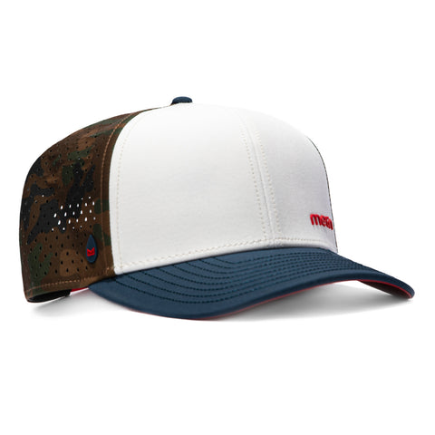 Melin Compass Merica Hydro Snapback Camo Hat - White, Navy, Royal Melin