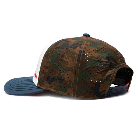 Melin Compass Merica Hydro Snapback Camo Hat - White, Navy, Royal Melin