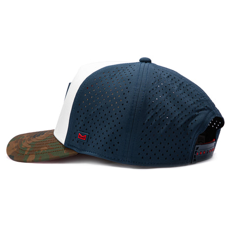 Melin Odysea Merica Hydro Snapback Camo Hat - White, Light Navy, Camo Melin