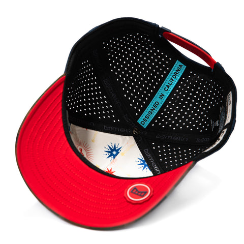 Melin Odysea Merica Hydro Snapback Camo Hat - White, Light Navy, Camo Melin