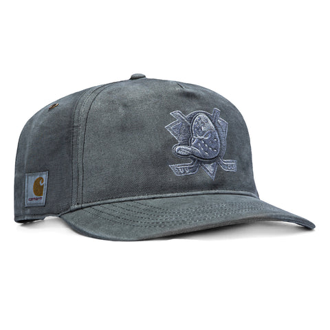 47 Brand x Carhartt Dyed Anaheim Ducks Hitch Adjustable Snapback Hat - Black 47 Brand