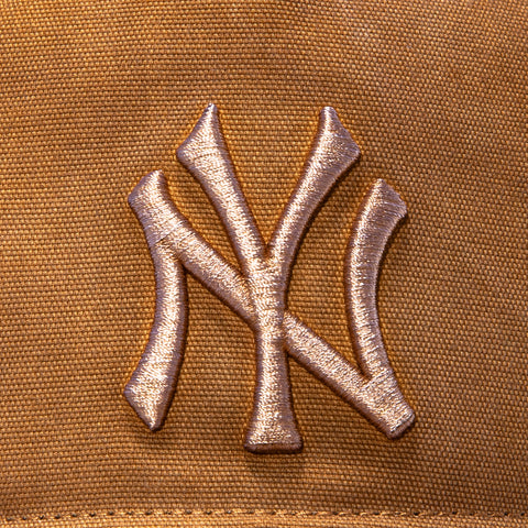 47 Brand x Carhartt Dyed New York Yankees Hitch Adjustable Snapback Hat - Brown 47 Brand