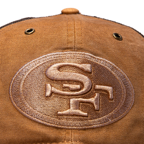 47 Brand x Carhartt Trucker Dyed San Francisco 49ers Adjustable Snapback Hat - Brown 47 Brand
