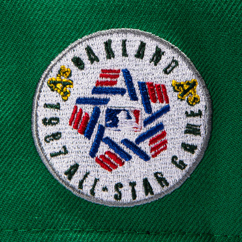 47 Brand Sureshot Oakland Athletics 1987 All Star Game Patch MVP Snapback Hat - Kelly Green 47 Brand