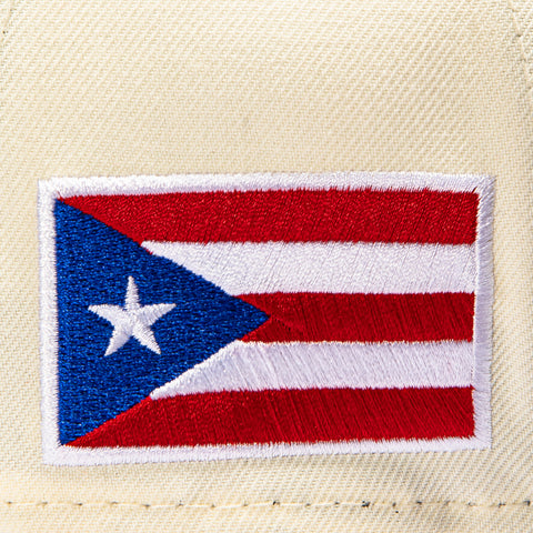 Pre-order New Era 9Forty A-Frame Puerto Rico 2026 World Baseball Classic Puerto Rico Flag Patch Snapback Hat - White, Royal New Era