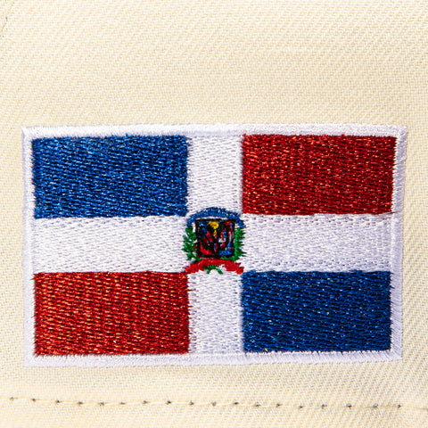 Pre-order New Era 9Forty A-Frame Dominican Republic 2026 World Baseball Classic Dominican Republic Flag Patch Snapback Hat - White, Royal New Era