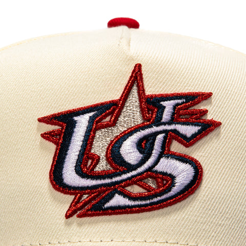Pre-order New Era 9Forty A-Frame USA 2026 World Baseball Classic USA Flag Patch Snapback Hat - White, Navy New Era