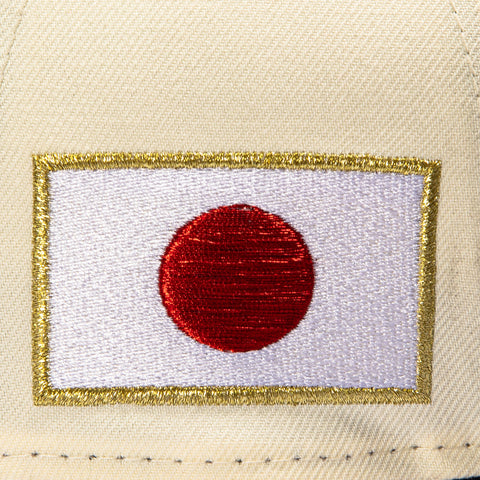 New Era 9Forty A-Frame Japan 2026 World Baseball Classic Japan Flag Patch Snapback Hat - White, Navy New Era