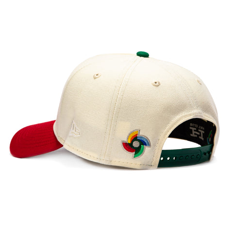 New Era 9Forty A-Frame Mexico 2026 World Baseball Classic Mexico Flag Patch Snapback Hat - White, Red New Era