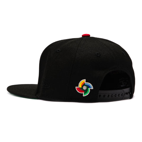 New Era 9Fifty Youth Mexico 2026 World Baseball Classic Mexico Flag Patch Snapback Hat - Black New Era
