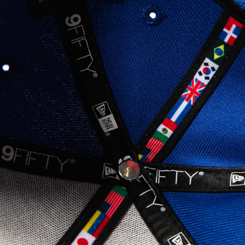 Pre-order New Era 9Fifty Youth Dominican Republic 2026 World Baseball Classic Dominican Republic Flag Patch Snapback Hat - Royal, Red New Era