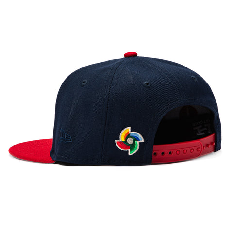 New Era 9Fifty Youth Japan 2026 World Baseball Classic Japan Flag Patch Snapback Hat - Navy, Red New Era