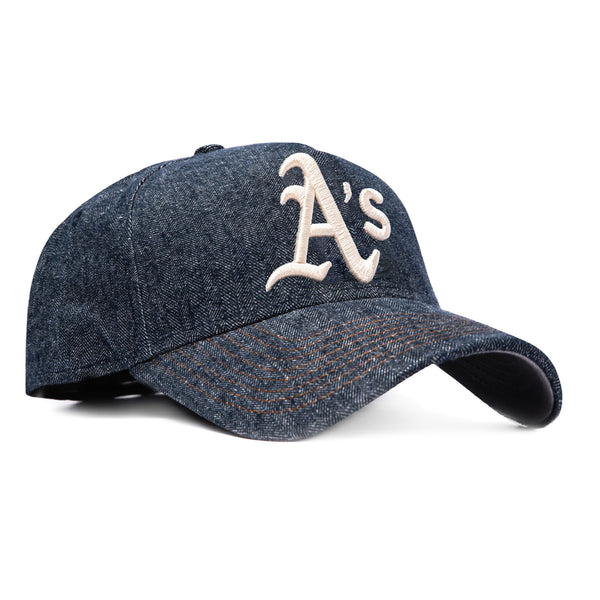 New Era 59Forty A-Frame Oakland Athletics Hat - Navy Denim – Hat Club