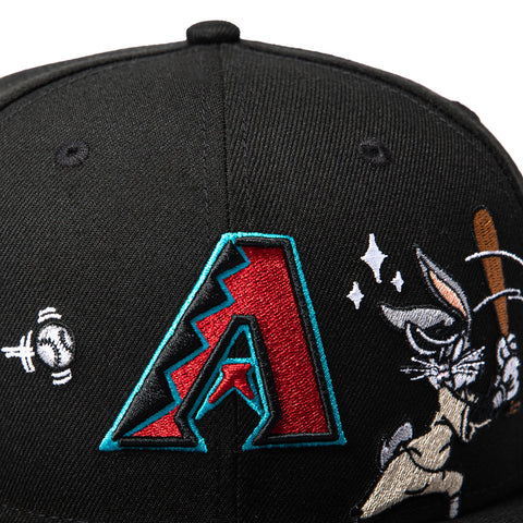 New Era 9Fifty Looney Tunes Arizona Diamondbacks Bugs Patch Snapback Hat - Black New Era