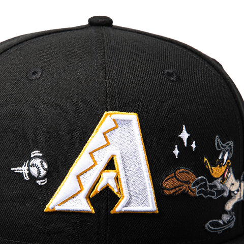 New Era 9Fifty Looney Tunes Arizona Diamondbacks Daffy Patch Snapback Hat - Black New Era