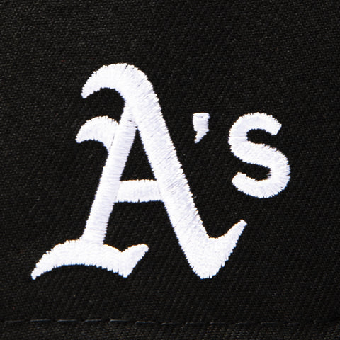 New Era 9Fifty A-Frame Ring Oakland Athletics Logo Patch Snapback Hat - Black New Era