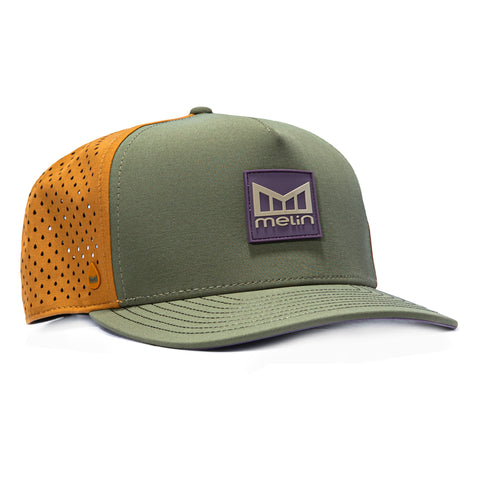 Melin Odysea Stacked Hydro Snapback Hat - Olive, Tan Melin