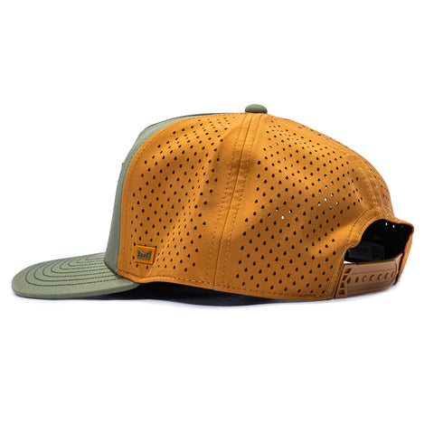 Melin Odysea Stacked Hydro Snapback Hat - Olive, Tan Melin