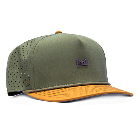 Melin Odysea Hydro Rope Transit Snapback Hat - Olive, Tan Melin