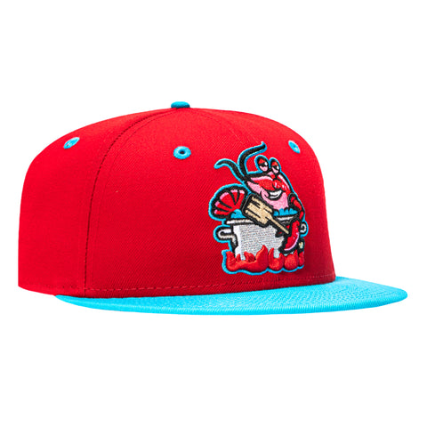New Era 59Fifty Biloxi Shuckers Mudbugs Hat - Red, Neon Blue New Era