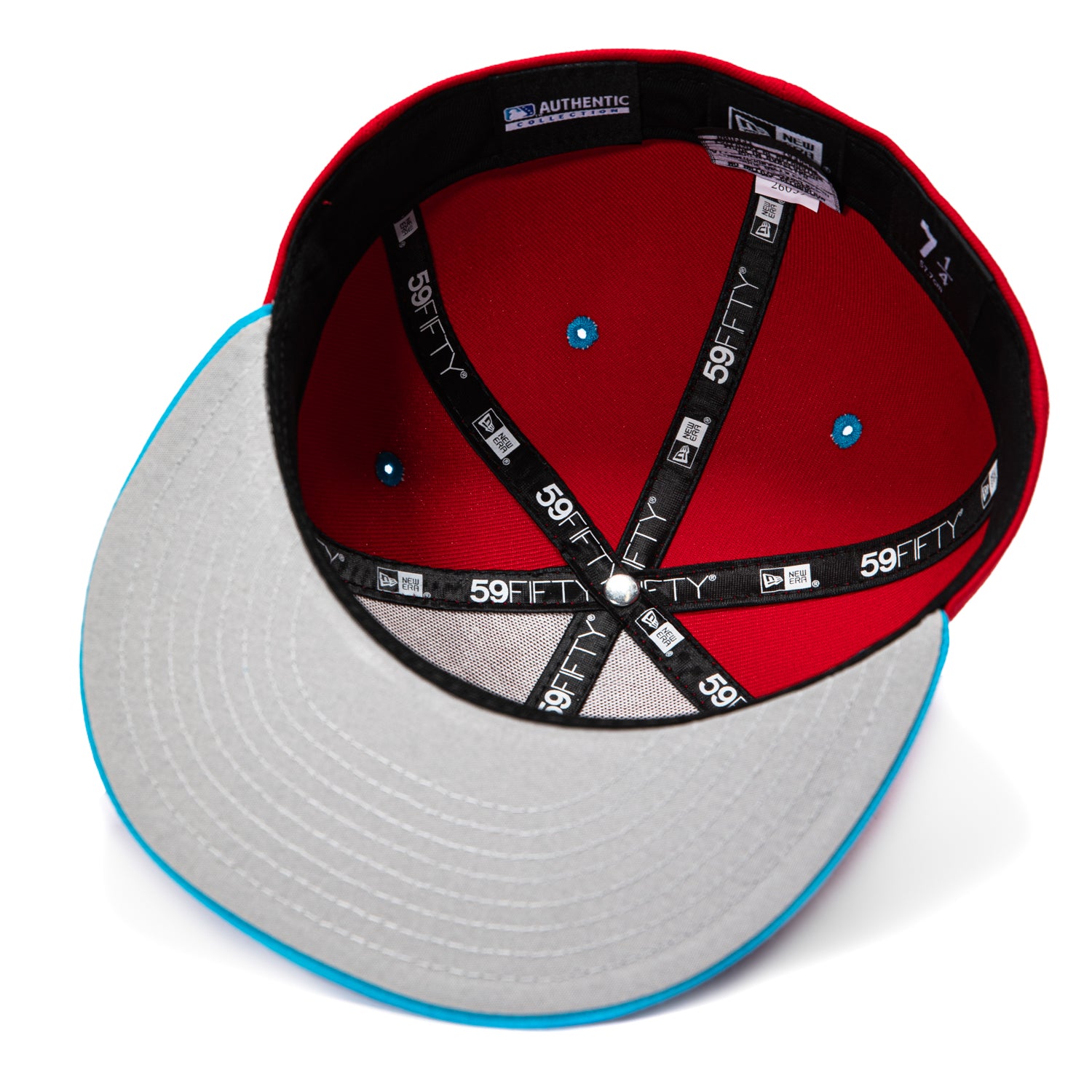 New Era 59Fifty Biloxi Shuckers Mudbugs Hat - Red, Neon Blue – Hat
