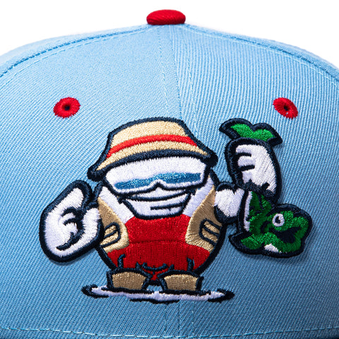 New Era 59Fifty Binghamton Rumble Ponies Bobbers Hat - Light Blue, Navy New Era