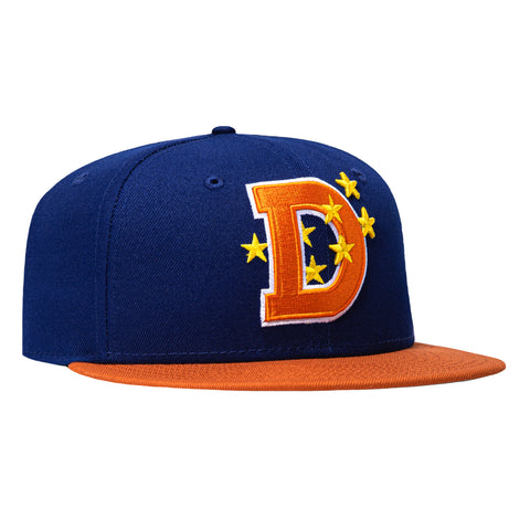 New Era 59Fifty Durham Bulls D Hat - Royal, Burnt Orange New Era