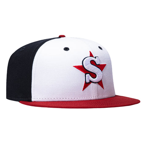 New Era 59Fifty Inland Empire 66ers Rail Hat - White, Navy, Cardinal New Era